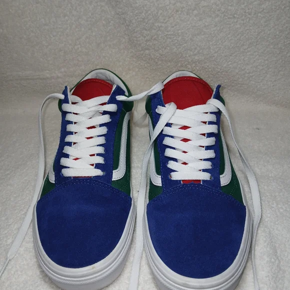 Vans Low-Top Colorblock Sneakers - Blue/Green/Red/Yellow